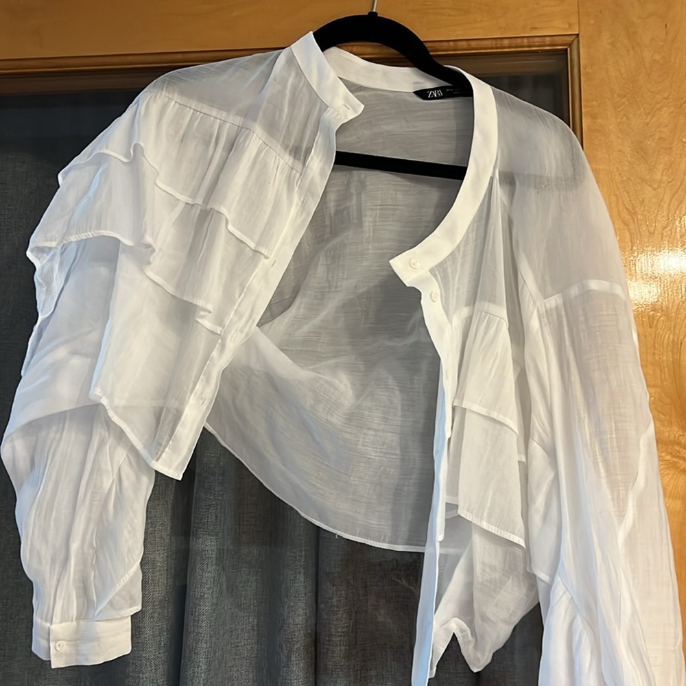 Zara cropped button down - Picture 2 of 4